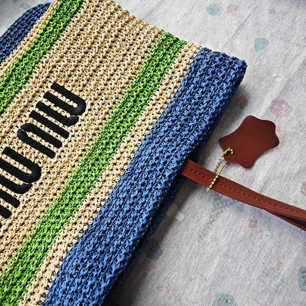 Miu Miu Embroidered Letter Logo Tote Bag - Picture 9 of 9
